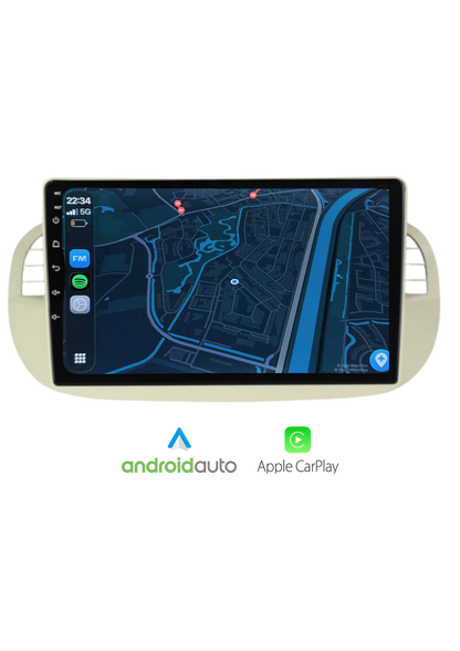 Fiat 500 Bildschirm 9 ZOLL | Kabelloses Carplay und Android Auto | 2G-64GB