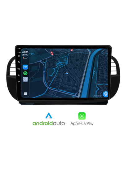 Fiat 500 Bildschirm 9 ZOLL | Kabelloses Carplay und Android Auto | 2G-64GB
