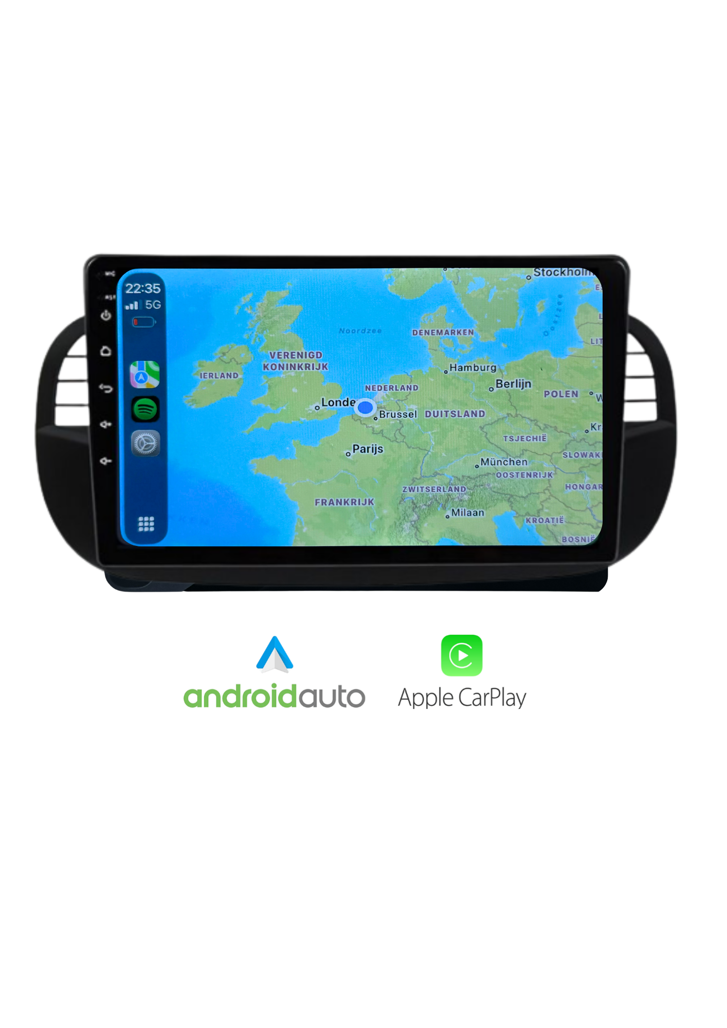 Fiat 500 Bildschirm 9 ZOLL | Kabelloses Carplay und Android Auto | 2G-64GB