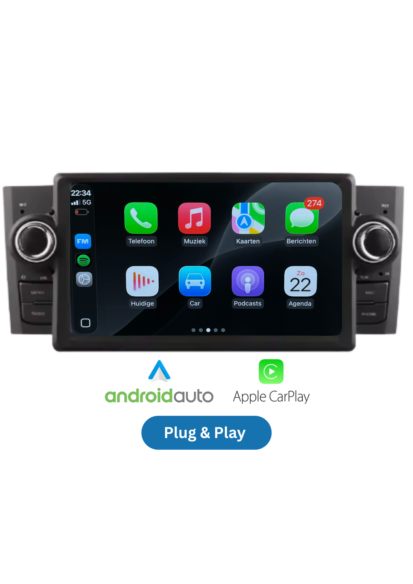 Fiat Punto | CarPlay & Android Auto | 2006-2015