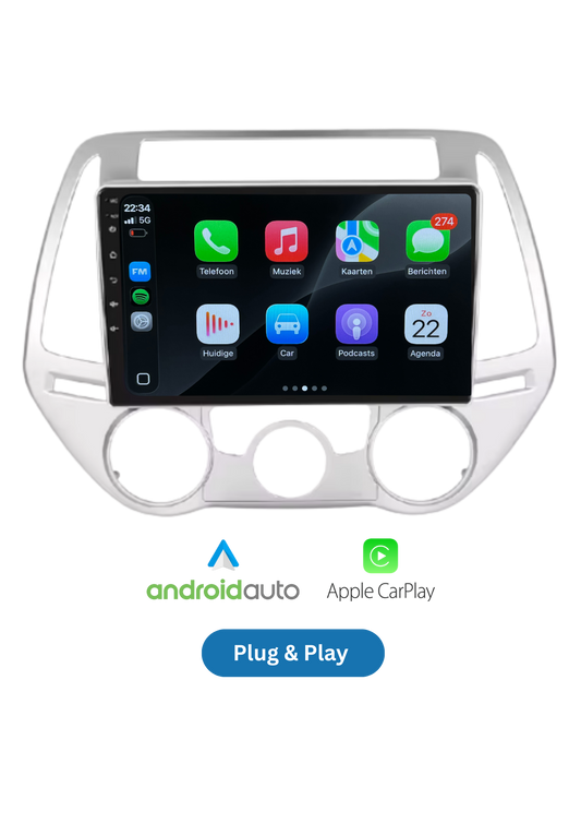 Fiat 500 Bildschirm 9 ZOLL | Kabelloses Carplay und Android Auto | 2G-64GB
