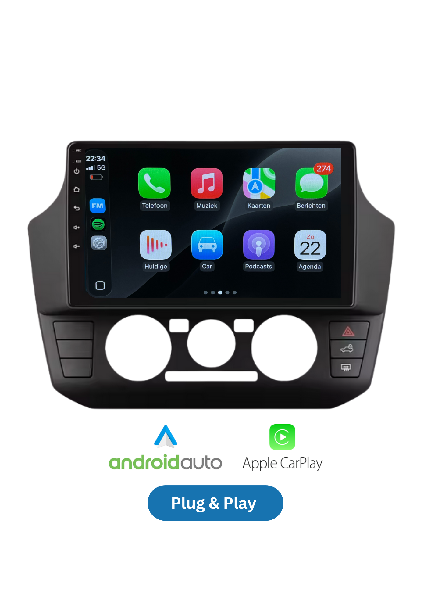 Volkswagen UP scherm (2017-2023) | Carplay & Android auto draadloos | 64GB