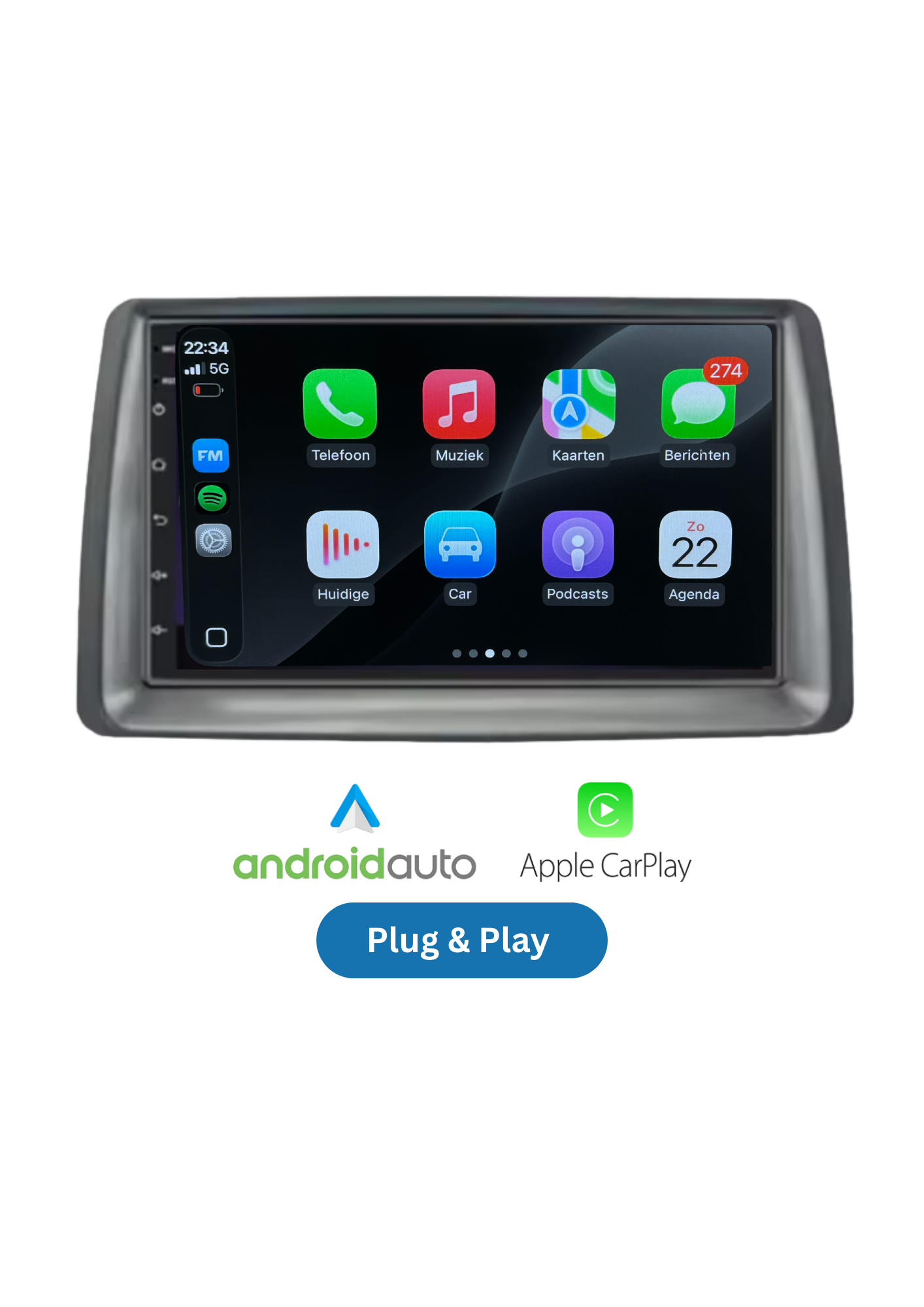 Fiat Panda | Draadloos Carplay & Android auto | 64GB