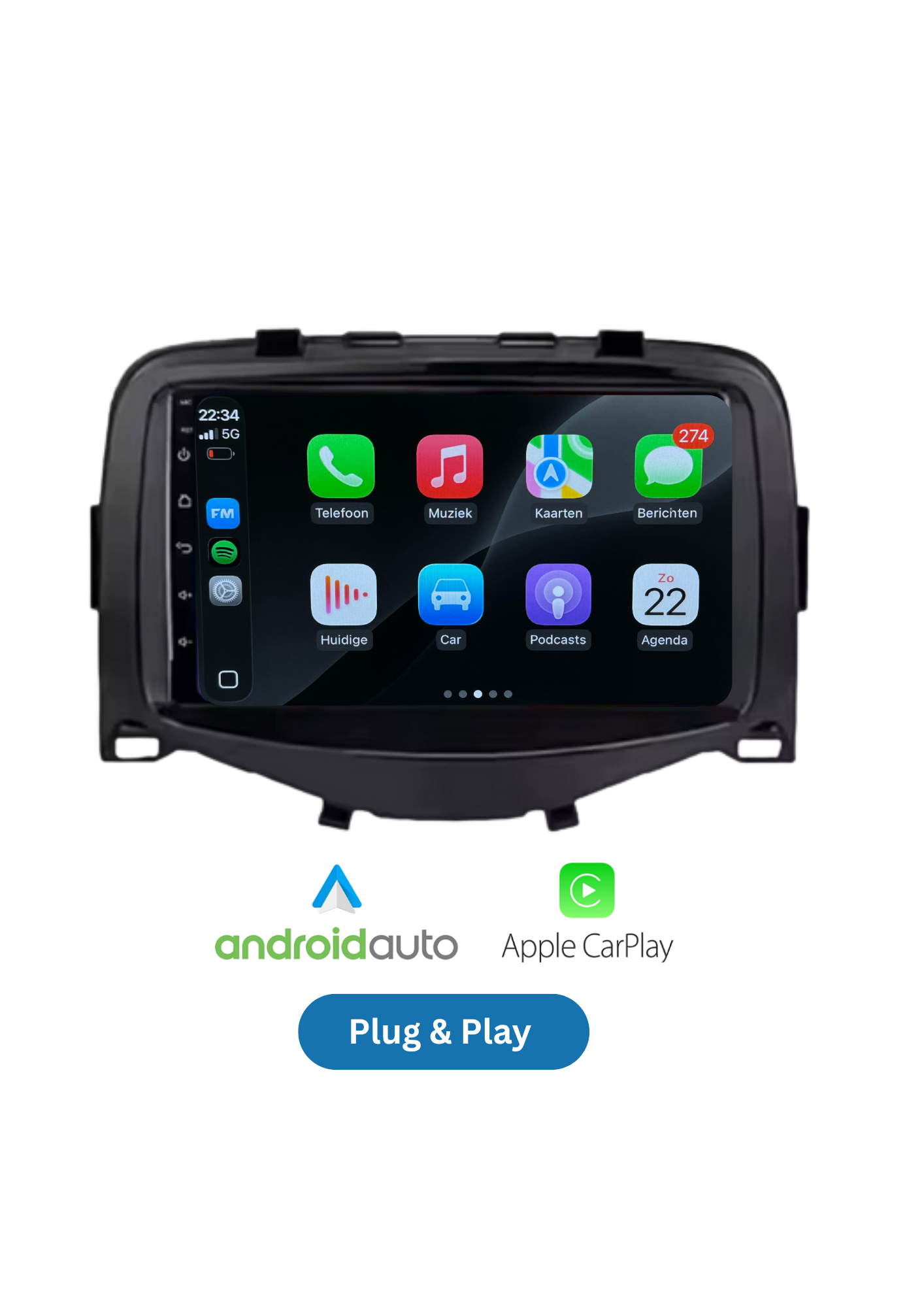 Toyota Aygo - Peugeot 108 - Citroën C1 - 2015-2020 | CarPlay & Android auto | 64GB