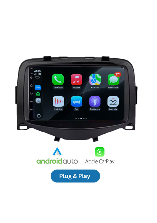 Toyota Aygo - Peugeot 107 - Citroën C1 - 2005-2014 | CarPlay und Android Auto 64 GB