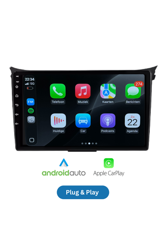 Fiat 500 Bildschirm 9 ZOLL | Kabelloses Carplay und Android Auto | 2G-64GB