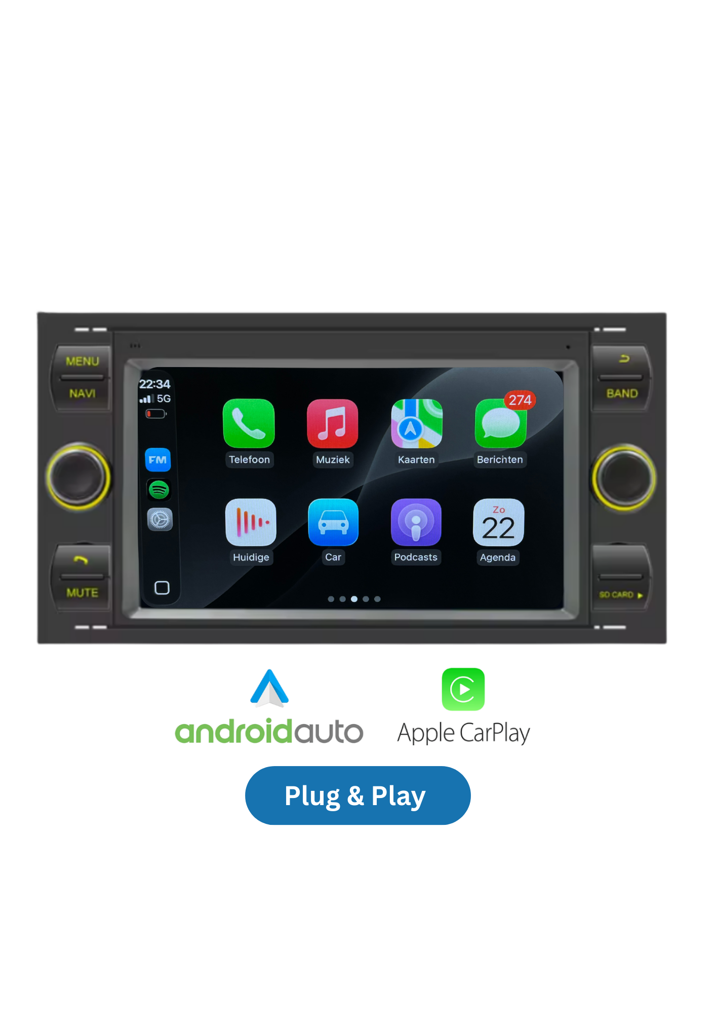 Ford Transit - C-Max - Focus | CarPlay & Android Auto | 64GB