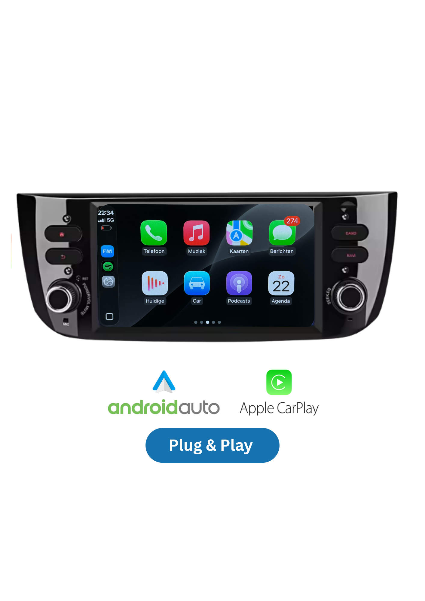 Fiat Punto Evo | CarPlay & Android Auto | 2012-2015