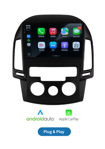 Fiat 500 Bildschirm 9 ZOLL | Kabelloses Carplay und Android Auto | 2G-64GB