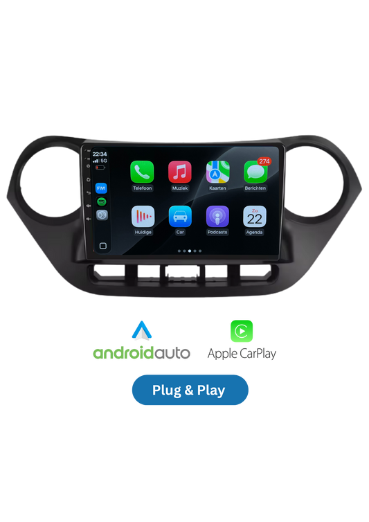 Fiat 500 Bildschirm 9 ZOLL | Kabelloses Carplay und Android Auto | 2G-64GB