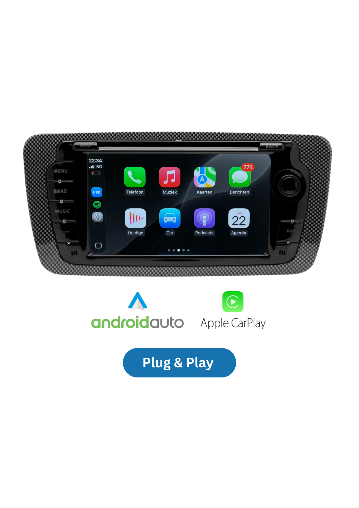 Seat Ibiza 7 Zoll – CarPlay &amp; Android Auto – 64 GB
