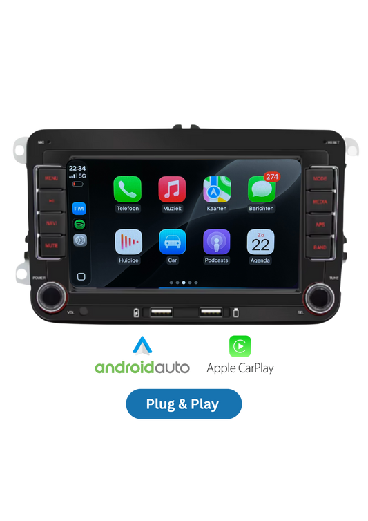 Volkswagen Bildschirm | Carplay und Android Auto kabellos | 2G-64 GB