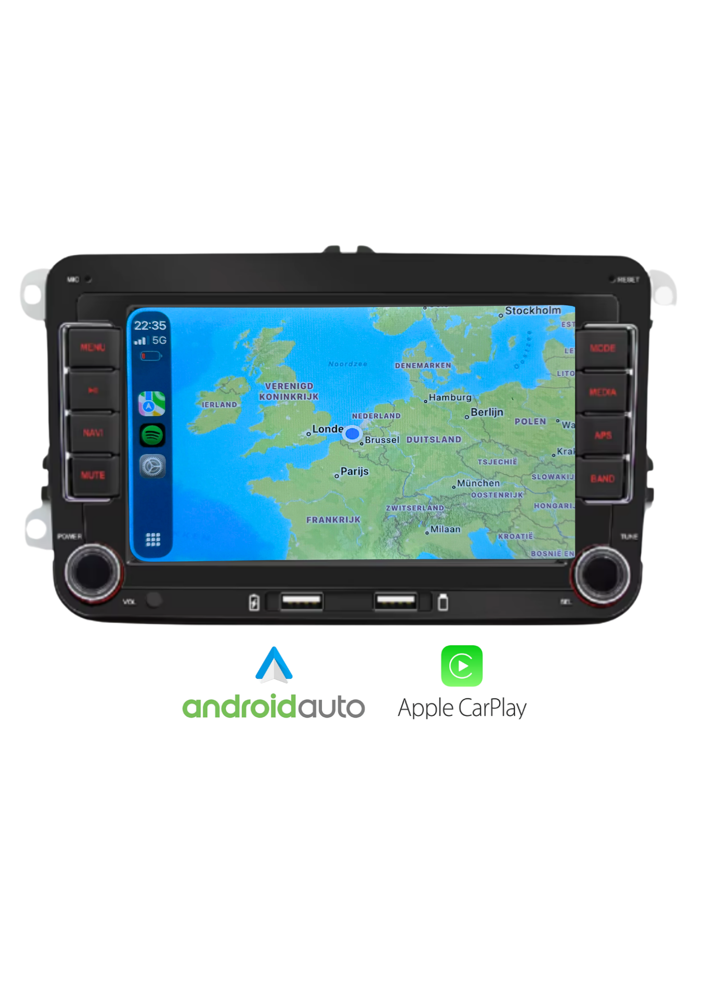 Volkswagen Bildschirm | Carplay und Android Auto kabellos | 2G-64 GB