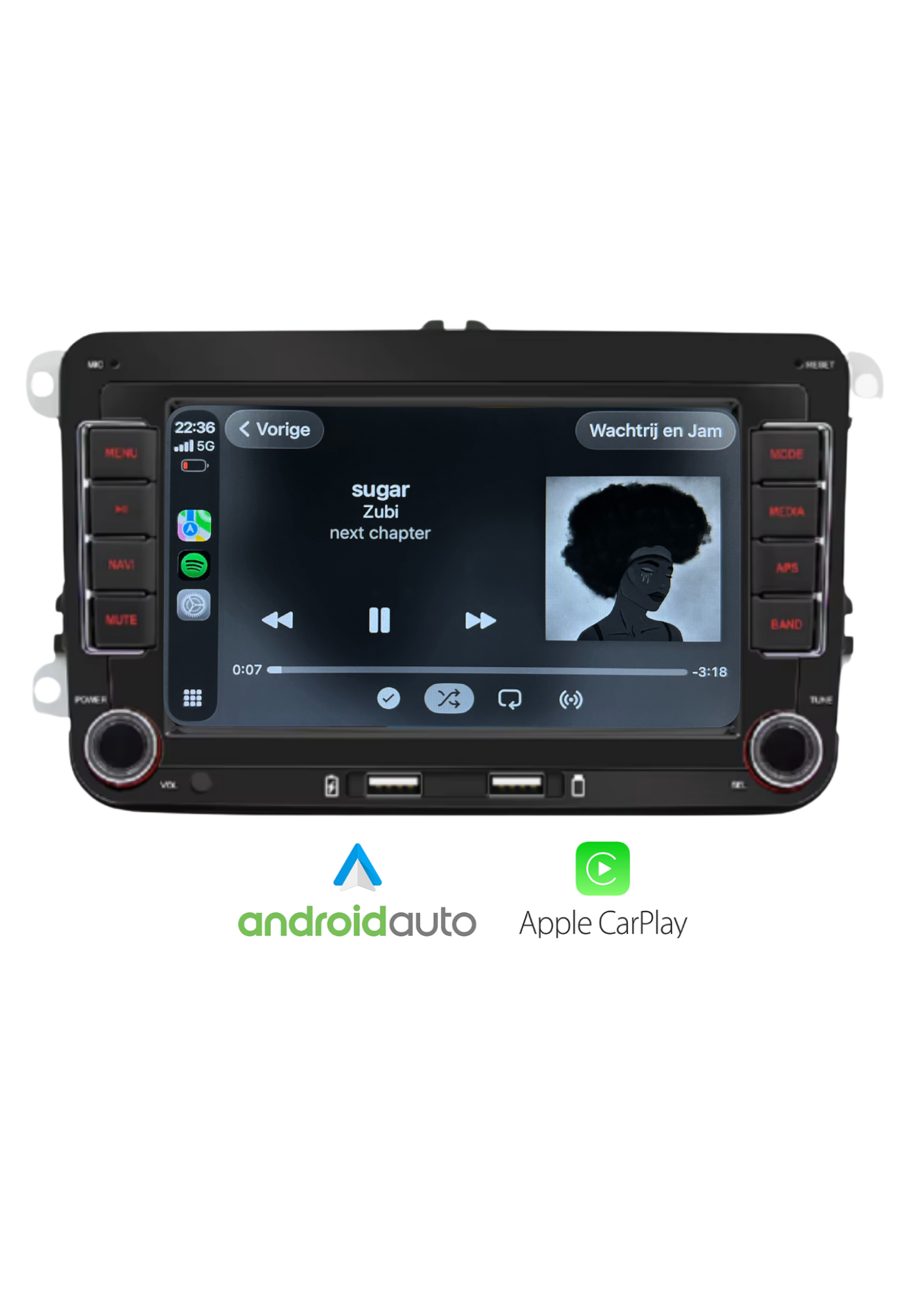 Volkswagen Bildschirm | Carplay und Android Auto kabellos | 2G-64 GB