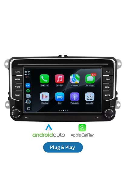 Volkswagen Bildschirm | Carplay und Android Auto kabellos | 2G-64 GB