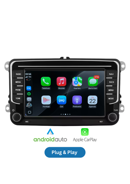 Volkswagen Bildschirm | Carplay und Android Auto kabellos | 2G-64 GB