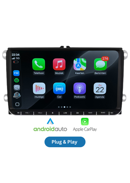 Volkswagen Bildschirm | Carplay und Android Auto kabellos | 2G-64 GB