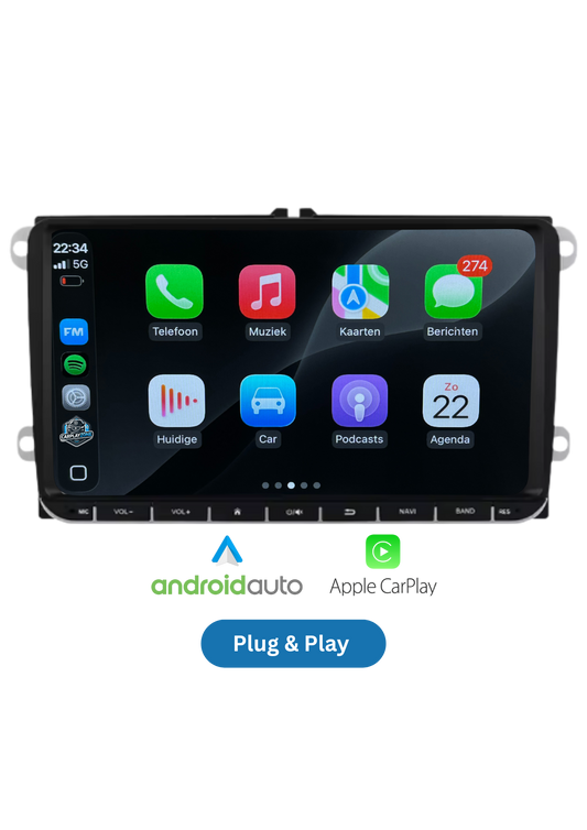 Volkswagen Bildschirm | Carplay und Android Auto kabellos | 2G-64 GB