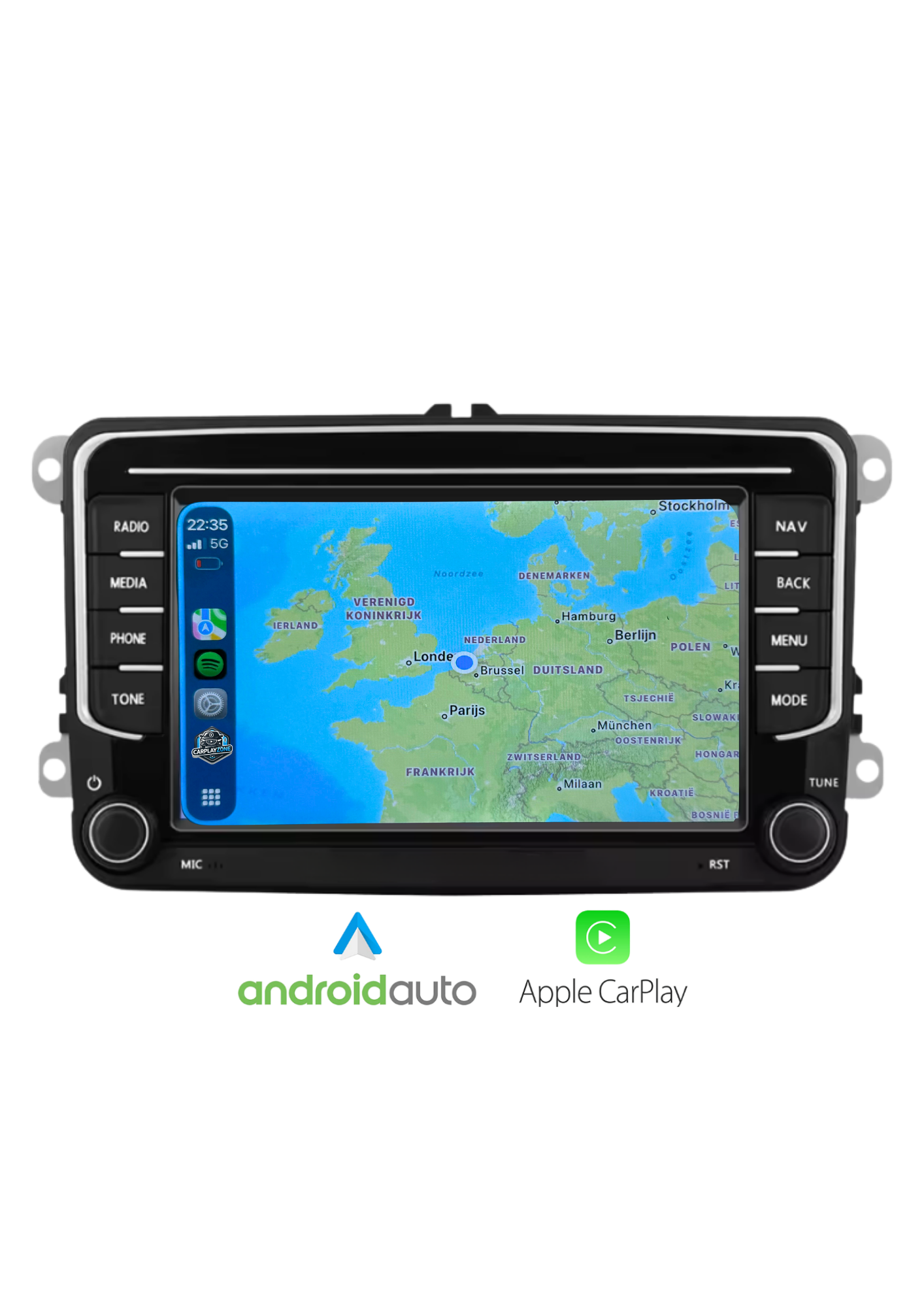 Volkswagen scherm (New Look) | Carplay & Android auto draadloos | 64 GB