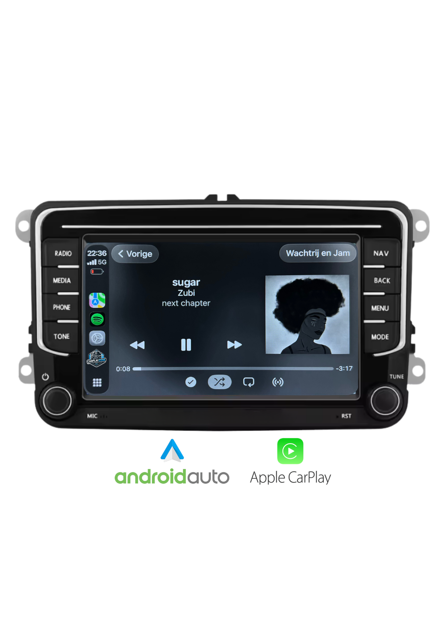 Volkswagen Bildschirm | Carplay und Android Auto kabellos | 2G-64 GB
