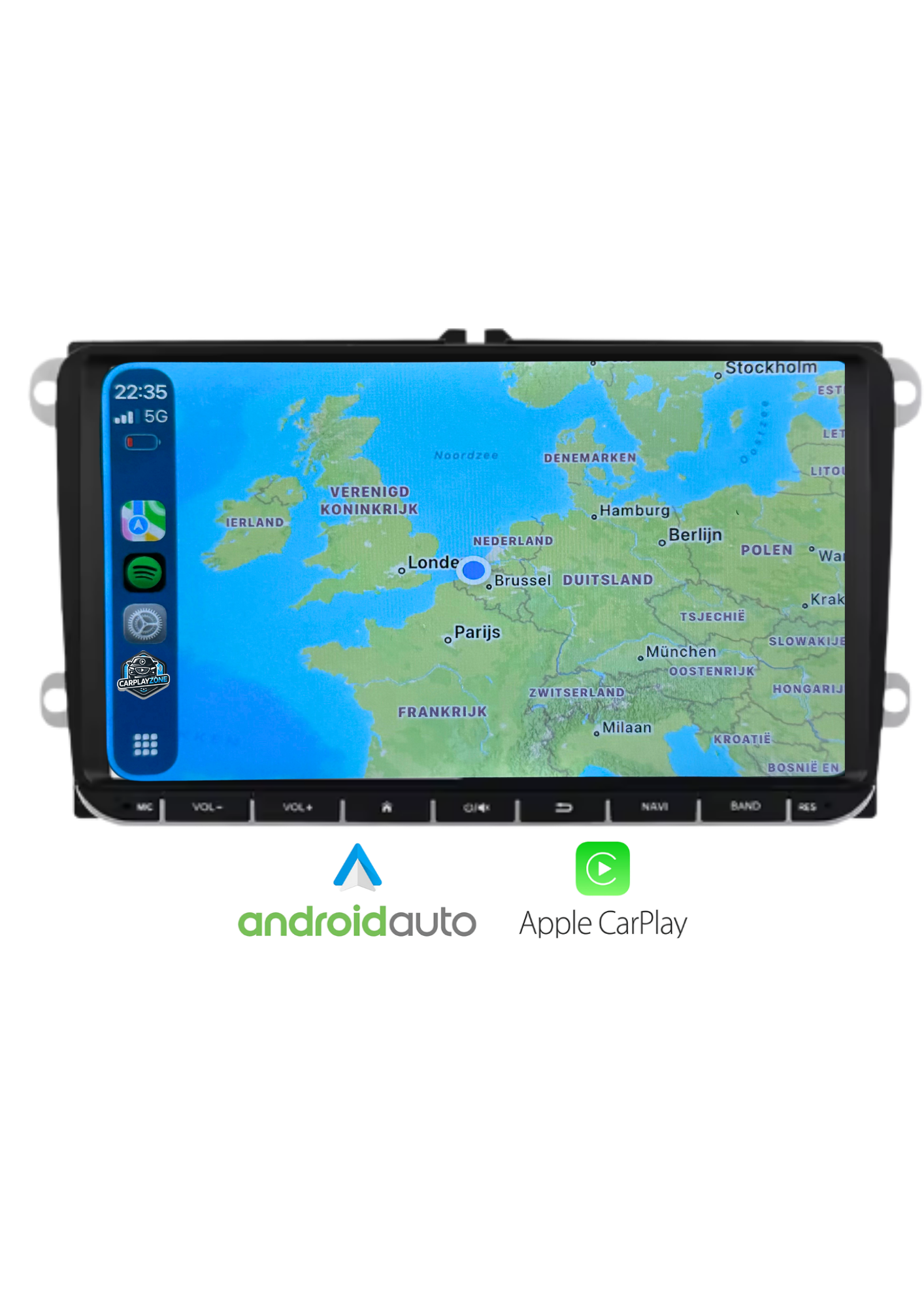 Volkswagen Bildschirm | Carplay und Android Auto kabellos | 2G-64 GB