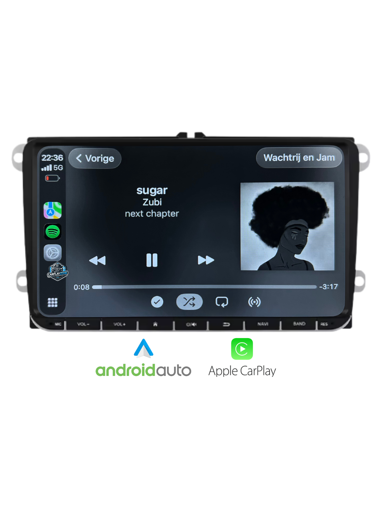 Volkswagen Bildschirm | Carplay und Android Auto kabellos | 2G-64 GB