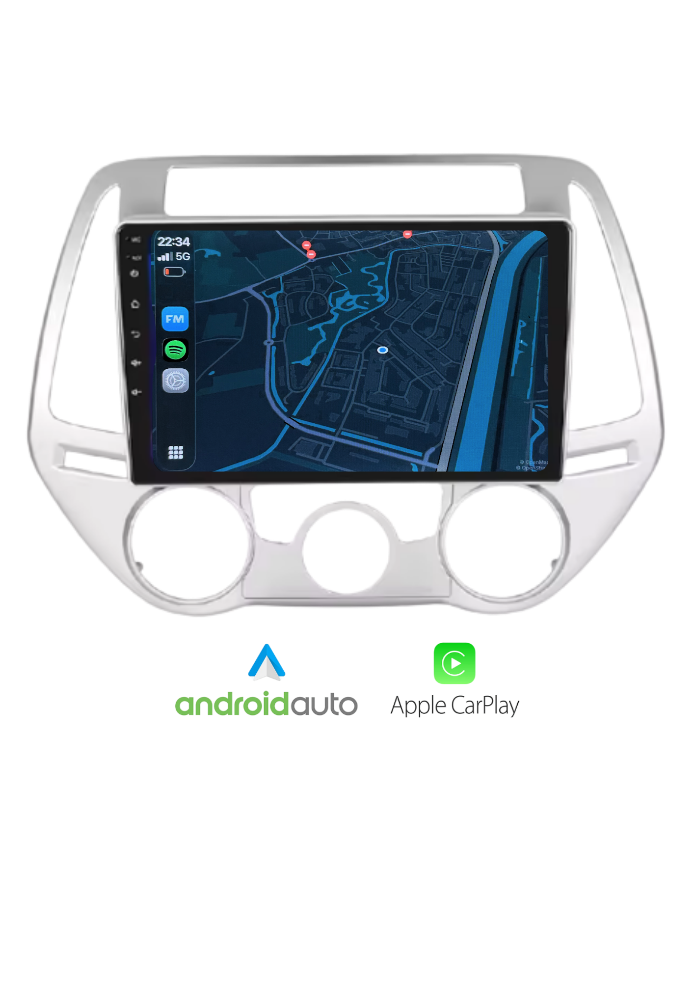Fiat 500 screen 9 INCH | Wireless Carplay &amp; Android auto | 2G-64GB