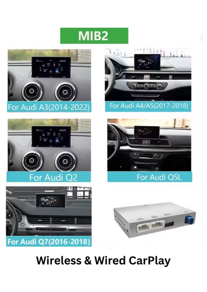 Audi MIB2 CarPlay (A3/A4/A5/Q2/Q5/Q7) | Draadloos Apple CarPlay & Android Auto