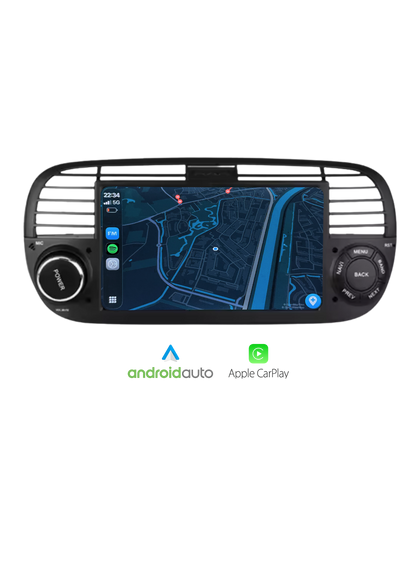 Fiat 500 screen 7 INCH | Wireless Carplay &amp; Android auto | 2G-64GB