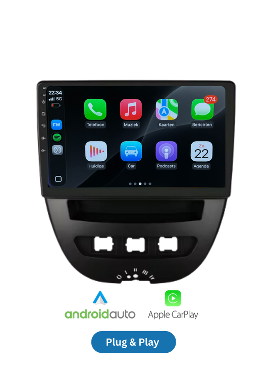 Toyota Aygo - Peugeot 107 - Citroën C1 - 2005-2014 | CarPlay und Android Auto 64 GB