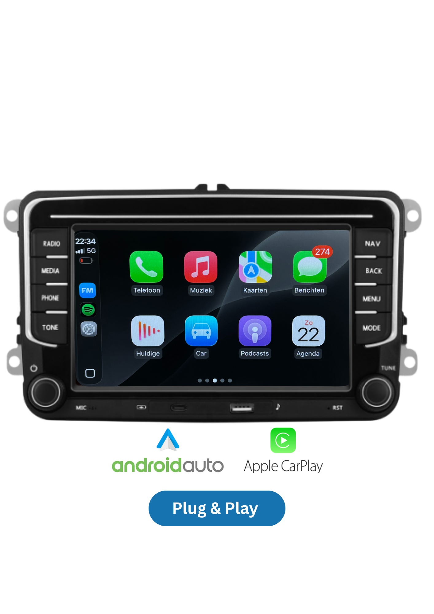 Volkswagen screen | Carplay &amp; Android auto wireless | 2G-64 GB (PRE-ORDER before JUNE 2)