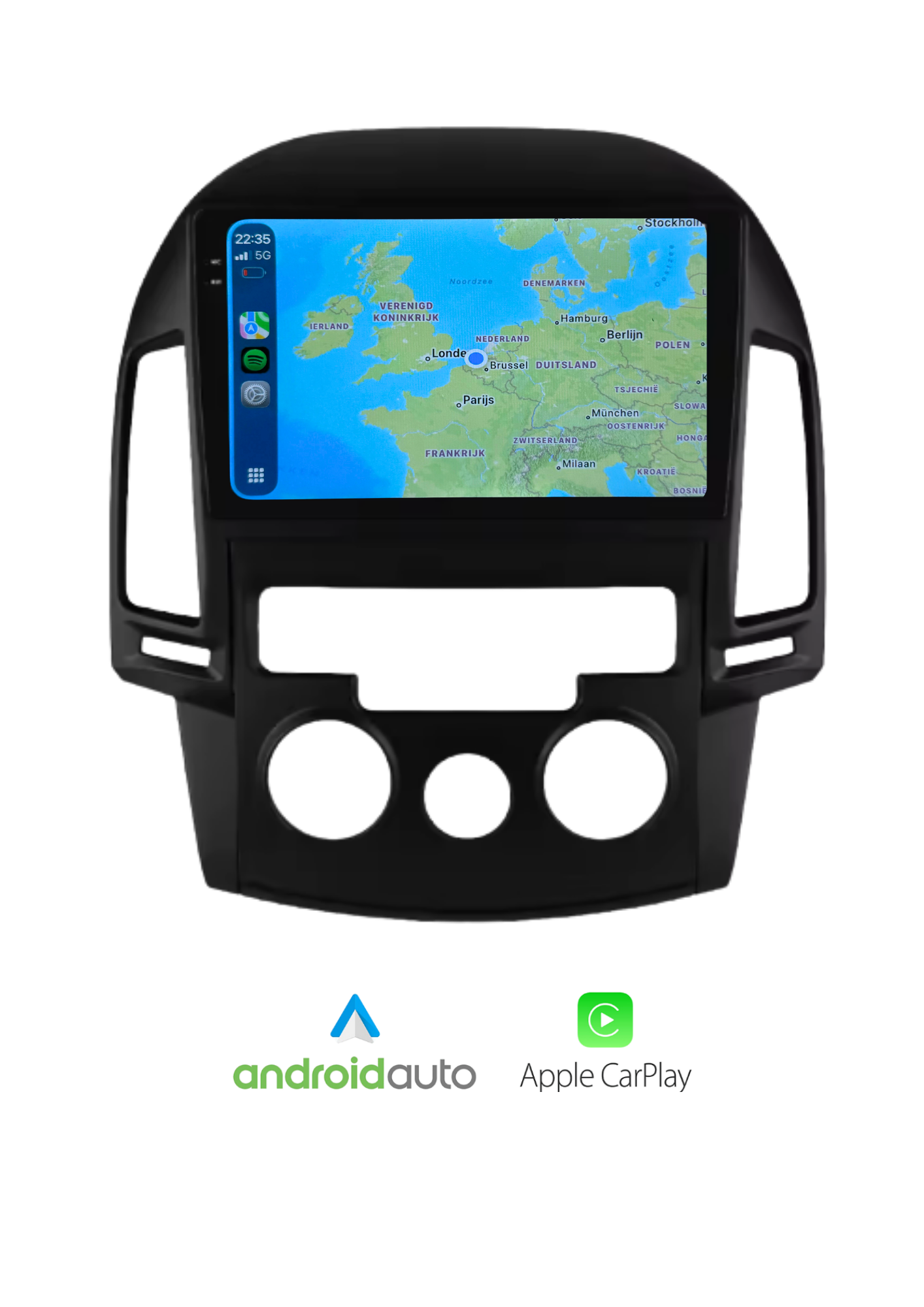 Fiat 500 Bildschirm 9 ZOLL | Kabelloses Carplay und Android Auto | 2G-64GB