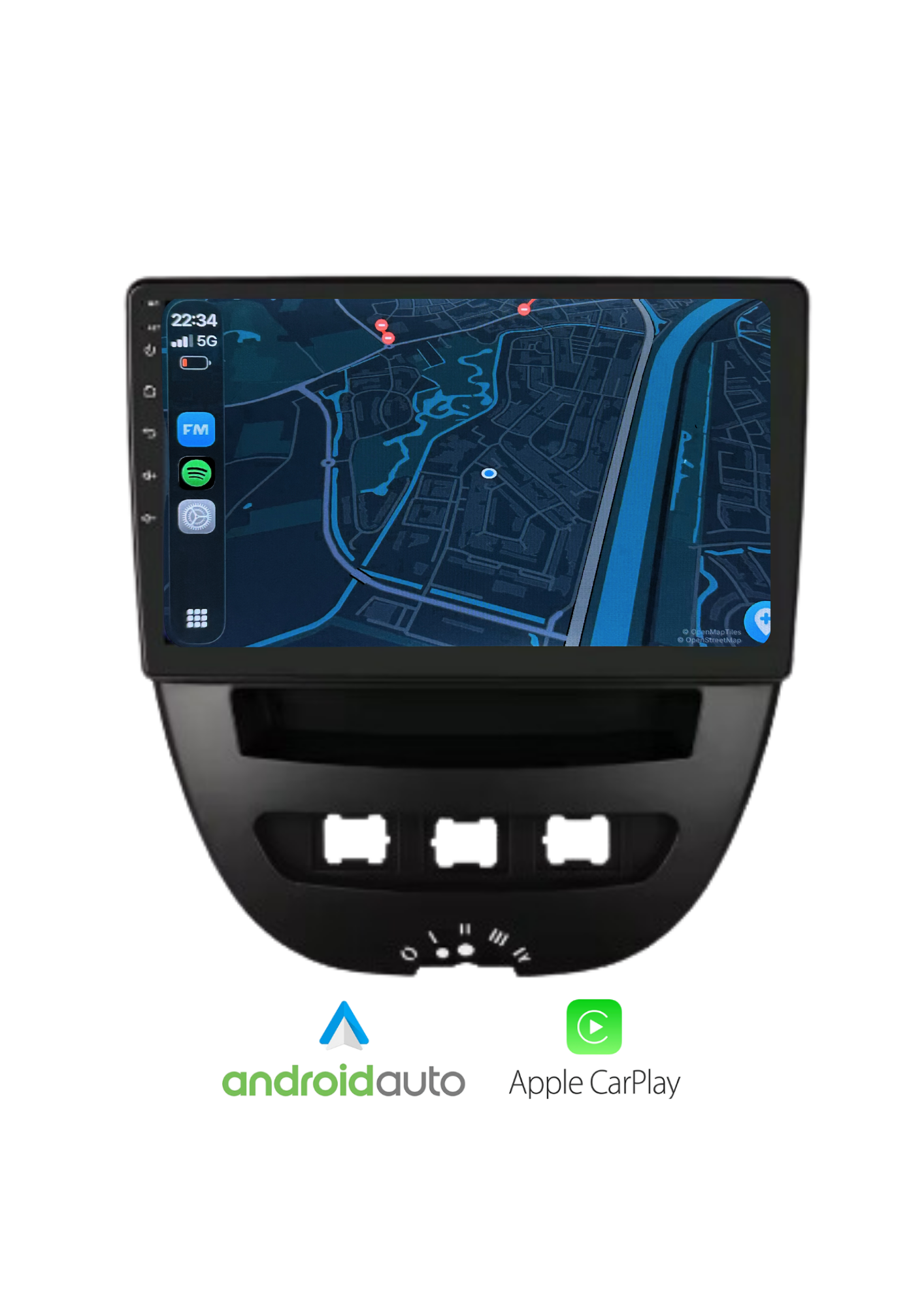Toyota Aygo - Peugeot 107 - Citroën C1 - 2005-2014 | CarPlay und Android Auto 64 GB