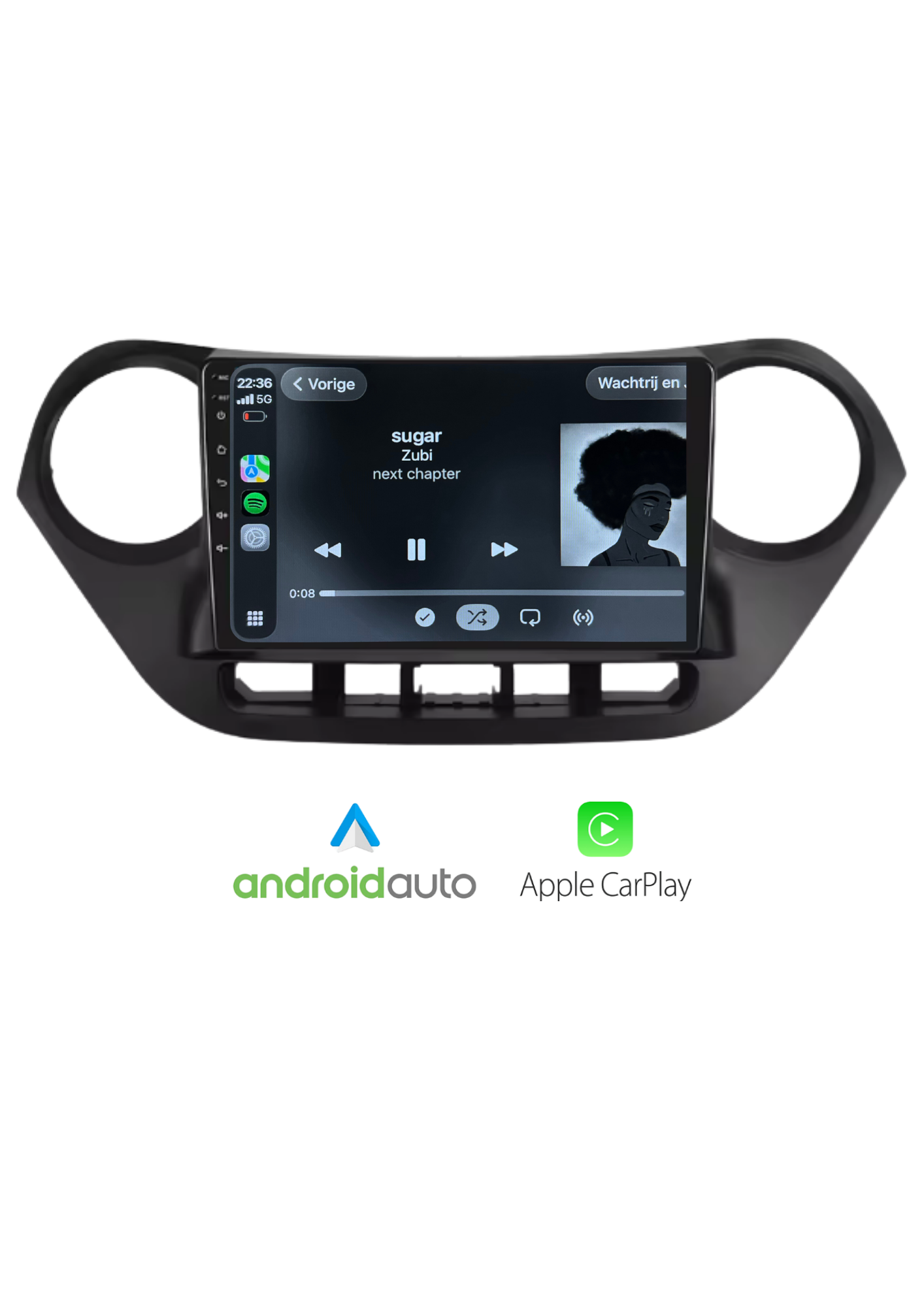 Fiat 500 Bildschirm 9 ZOLL | Kabelloses Carplay und Android Auto | 2G-64GB