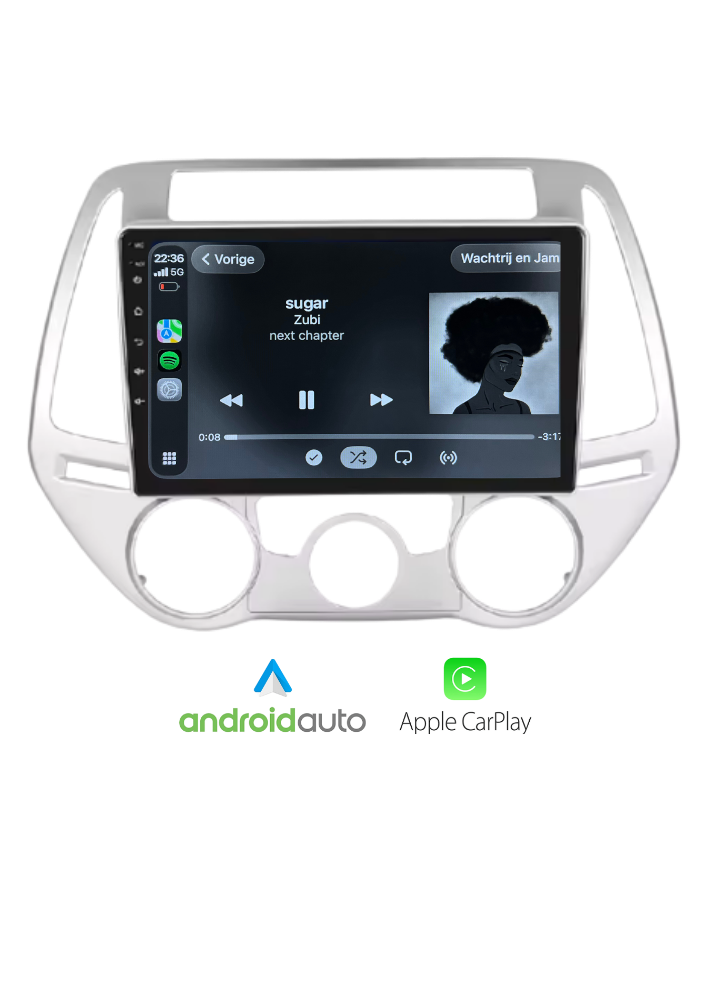 Fiat 500 screen 9 INCH | Wireless Carplay &amp; Android auto | 2G-64GB