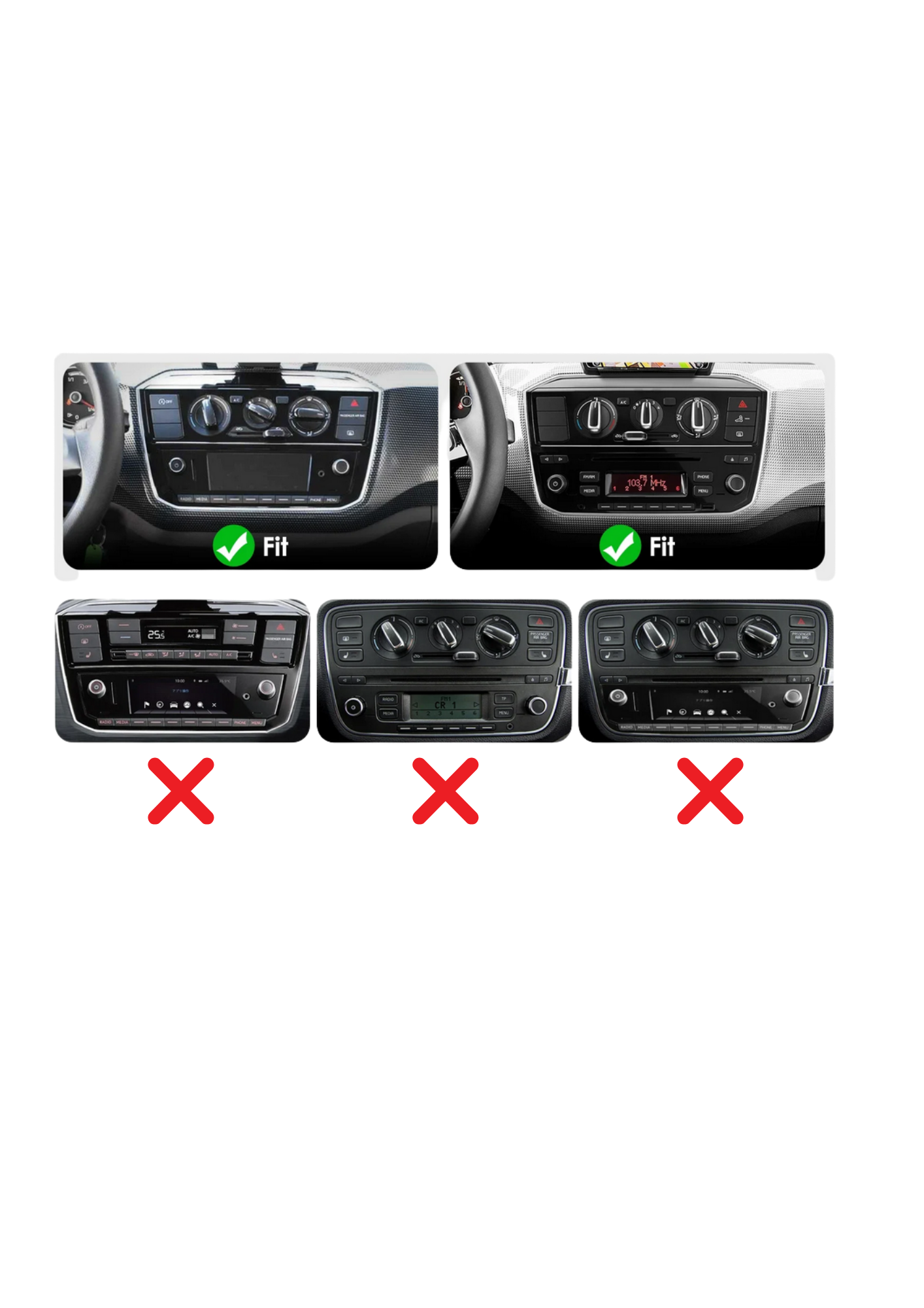 Volkswagen UP scherm (2017-2023) | Carplay & Android auto draadloos | 64GB