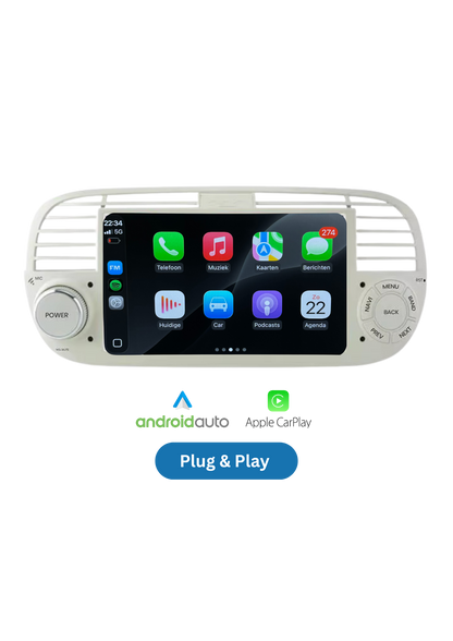 Fiat 500 screen 7 INCH | Wireless Carplay &amp; Android auto | 2G-64GB
